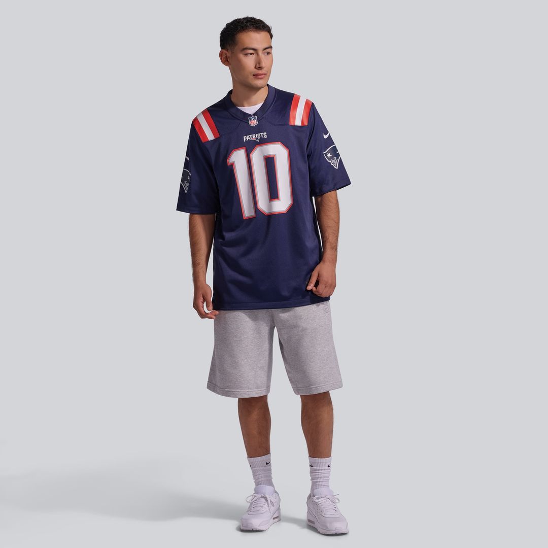 Men's New England Patriots Drake Maye Navy Player Game NFL Football Jersey - view 5