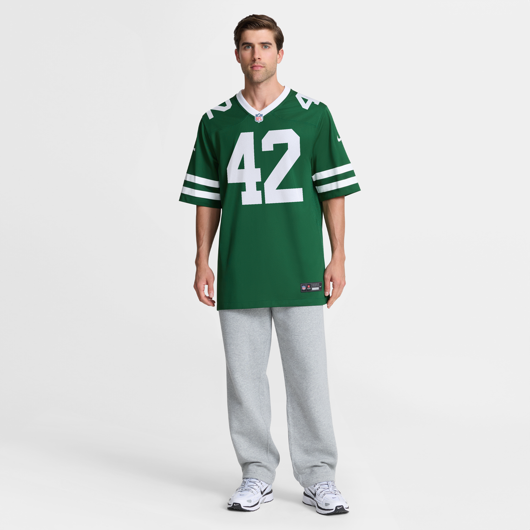 Men's New York Jets Thomas Hennessy Legacy Green Team Game NFL Football Jersey - view 7