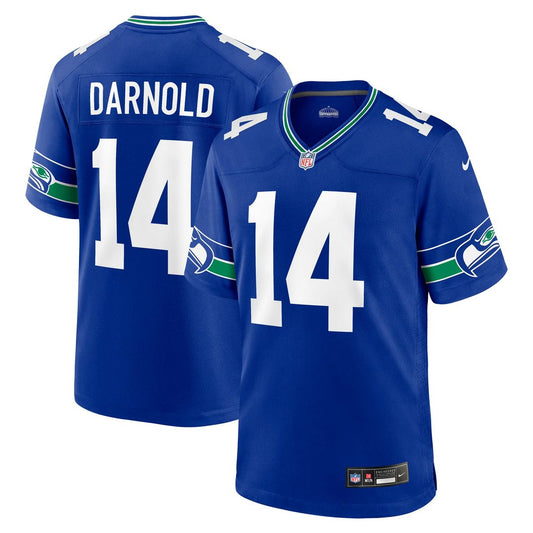 Men's Seattle Seahawks Sam Darnold Royal Alternate Game NFL Football Jersey - view 1