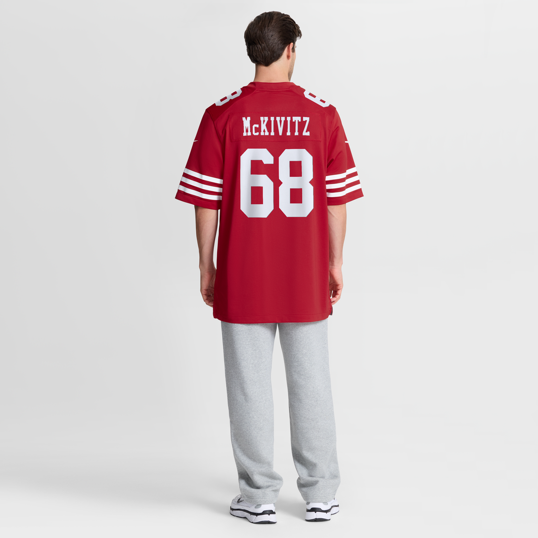 Men's San Francisco 49ers Colton McKivitz Scarlet Game NFL Football Jersey - view 8
