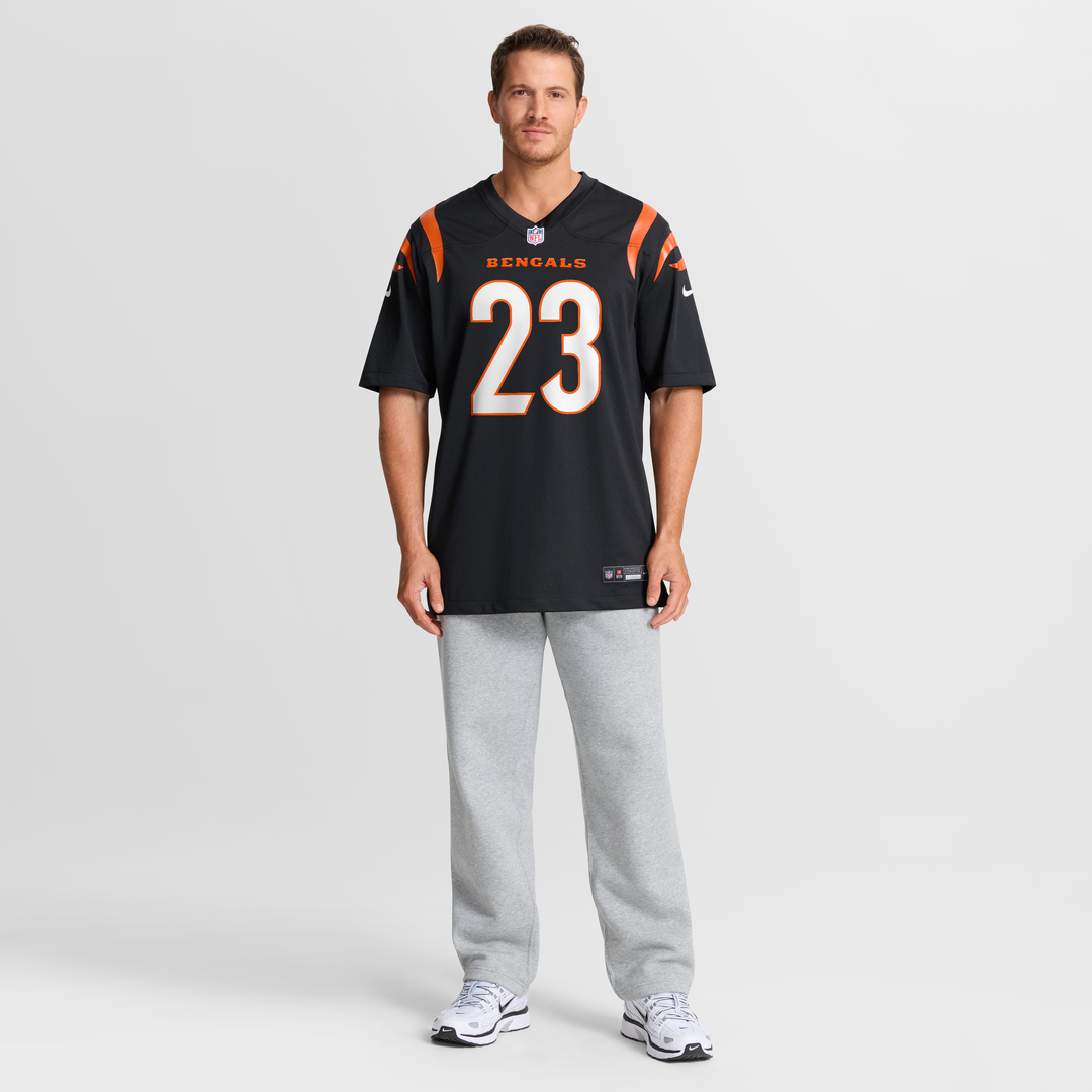Men's Cincinnati Bengals Daxton Hill Black Player Game NFL Football Jersey - view 7