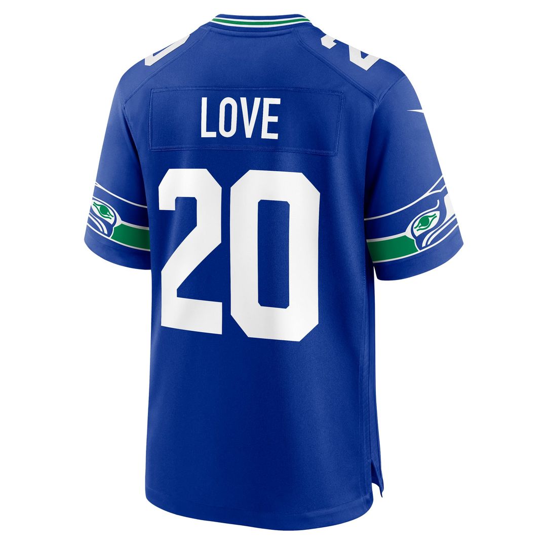 Men's Seattle Seahawks Julian Love Royal Alternate Game NFL Football Jersey - view 3