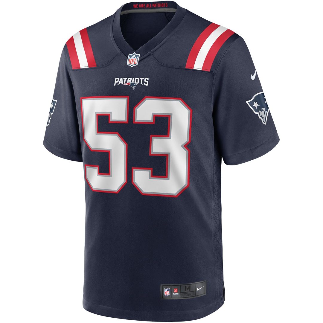 Men's New England Patriots Chris Slade Navy Game NFL Football Jersey - view 2