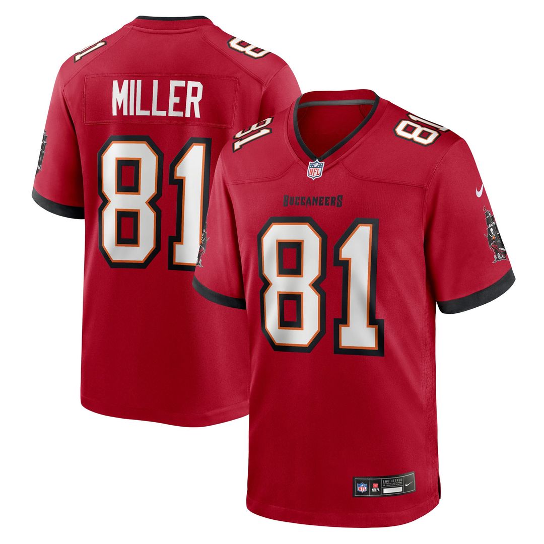Men's Tampa Bay Buccaneers Ryan Miller Red Team Game NFL Football Jersey - view 1