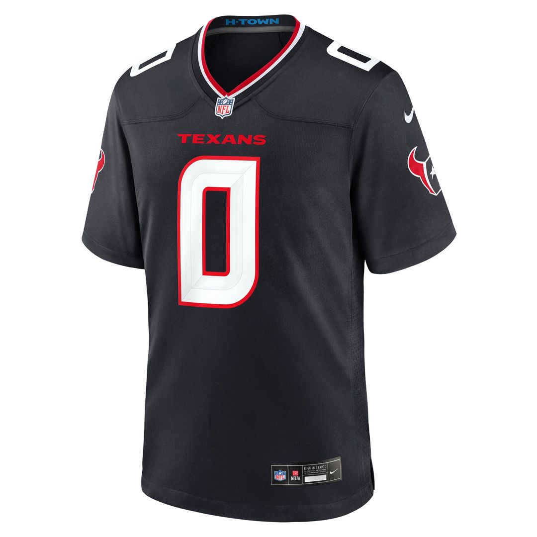 Men's Houston Texans Azeez Al-Shaair Navy Team Game NFL Football Jersey - view 8