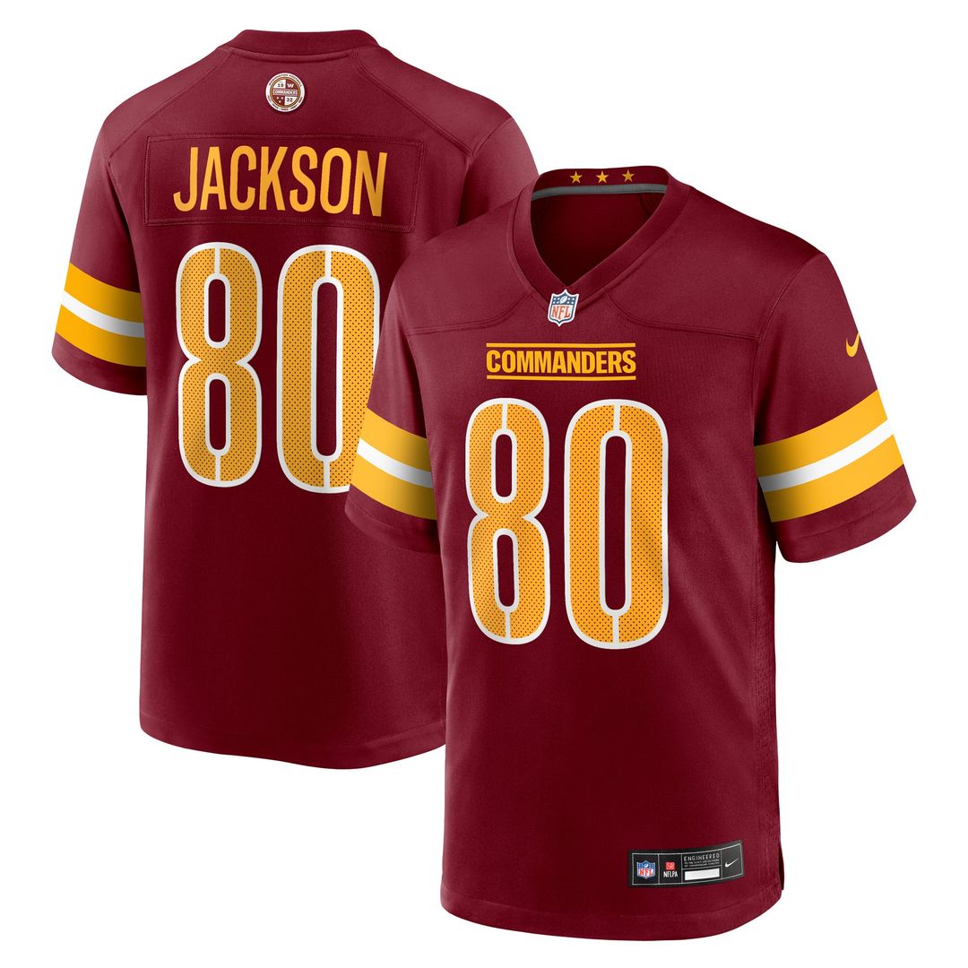 Men's Washington Commanders Tyree Jackson Burgundy Team Game NFL Football Jersey - view 1