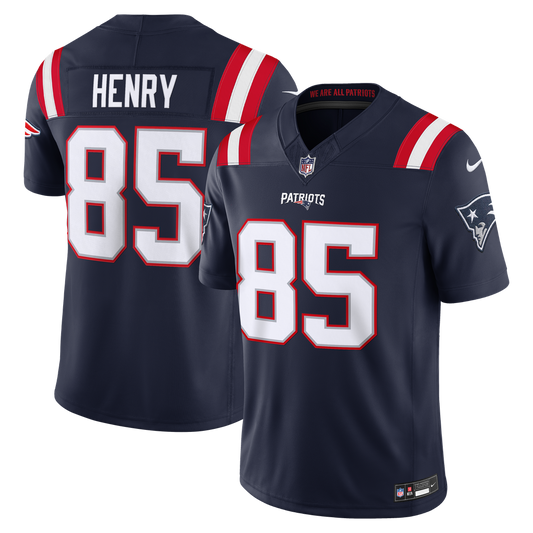 Men's New England Patriots Hunter Henry Navy Team Stitched Limited NFL Football Jersey - view 1