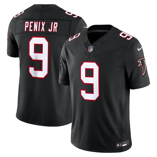 Men's Atlanta Falcons Michael Penix Jr. Black Alternate Throwback Stitched Limited NFL Football Jersey - view 1