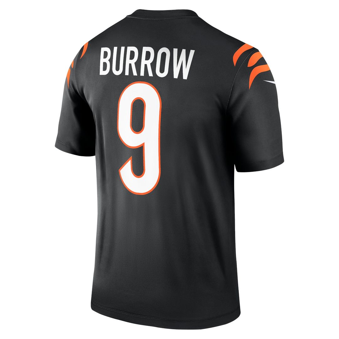 Men's Cincinnati Bengals Joe Burrow Black Legend Player NFL Football Performance Top - view 3
