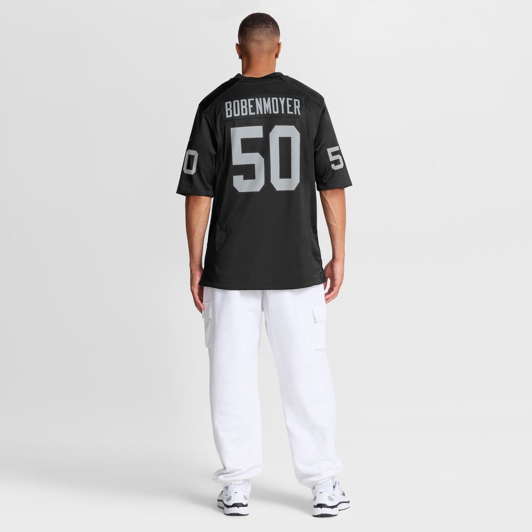 Men's Las Vegas Raiders Jacob Bobenmoyer Black Game NFL Football Jersey - view 8