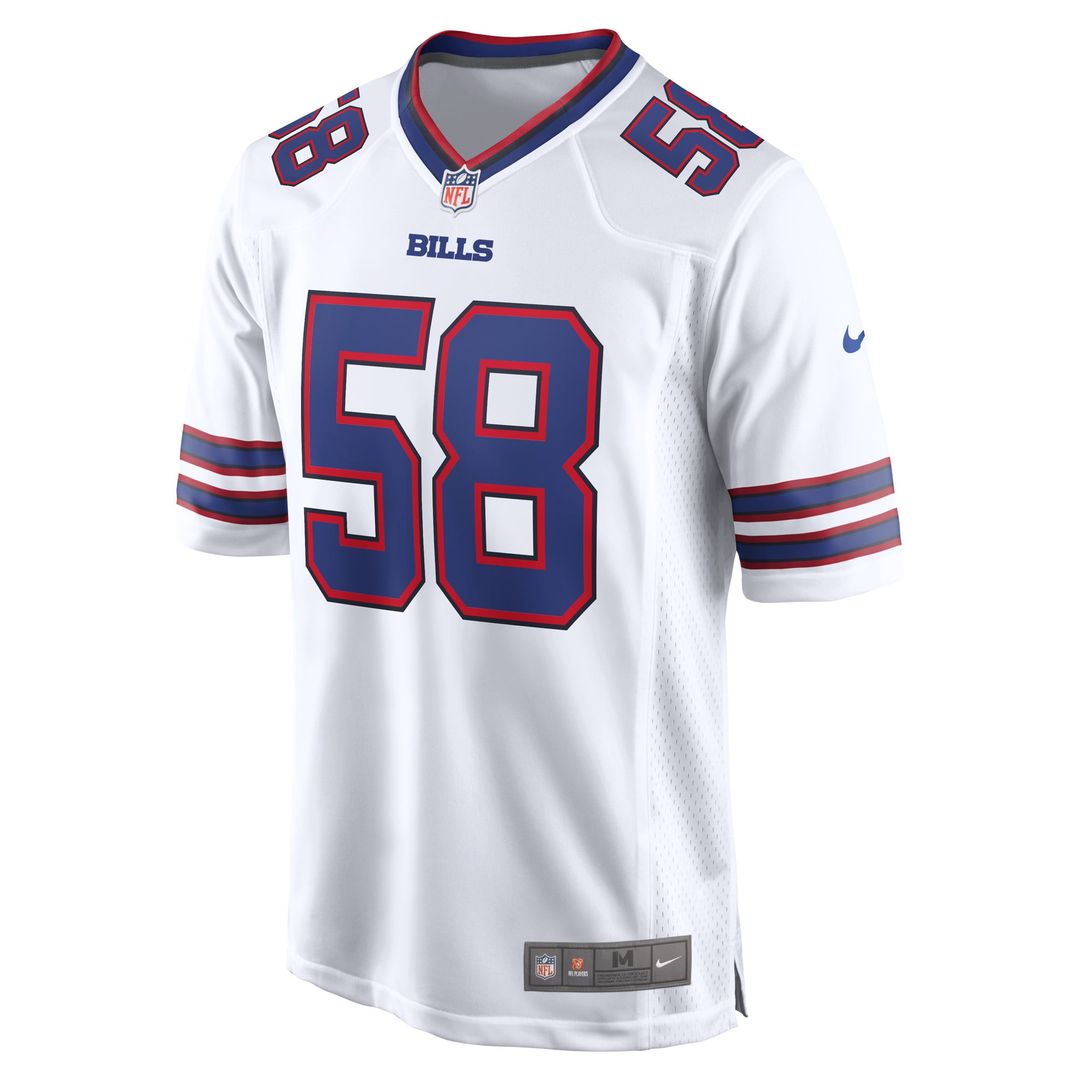 Men's Buffalo Bills Matt Milano White Away Game NFL Football Jersey - view 2