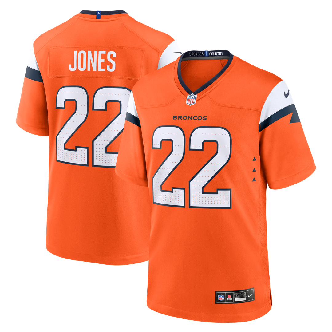 Men's Denver Broncos Brandon Jones Orange Team Game NFL Football Jersey - view 1