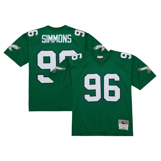 Men's Philadelphia Eagles Clyde Simmons Kelly Green Legacy Replica NFL Football Jersey - view 1
