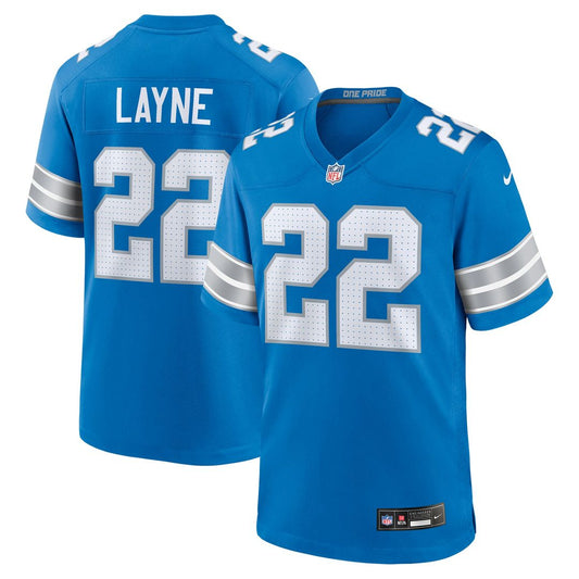 Men's Detroit Lions Bobby Layne Blue Retired Player Game NFL Football Jersey - view 1