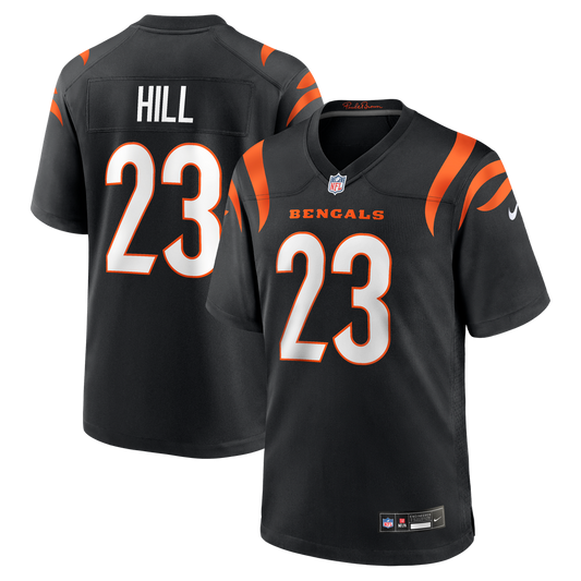 Men's Cincinnati Bengals Daxton Hill Black Player Game NFL Football Jersey - view 1