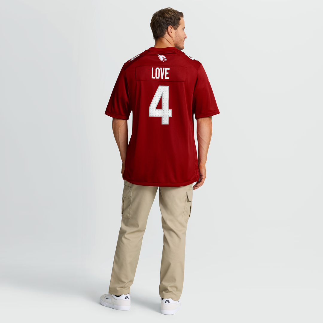 Men's Arizona Cardinals Jeremiyah Love Cardinal Team Game NFL Football Jersey - view 3