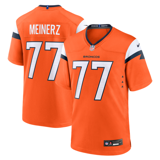 Men's Denver Broncos Quinn Meinerz Orange Team Game NFL Football Jersey - view 1