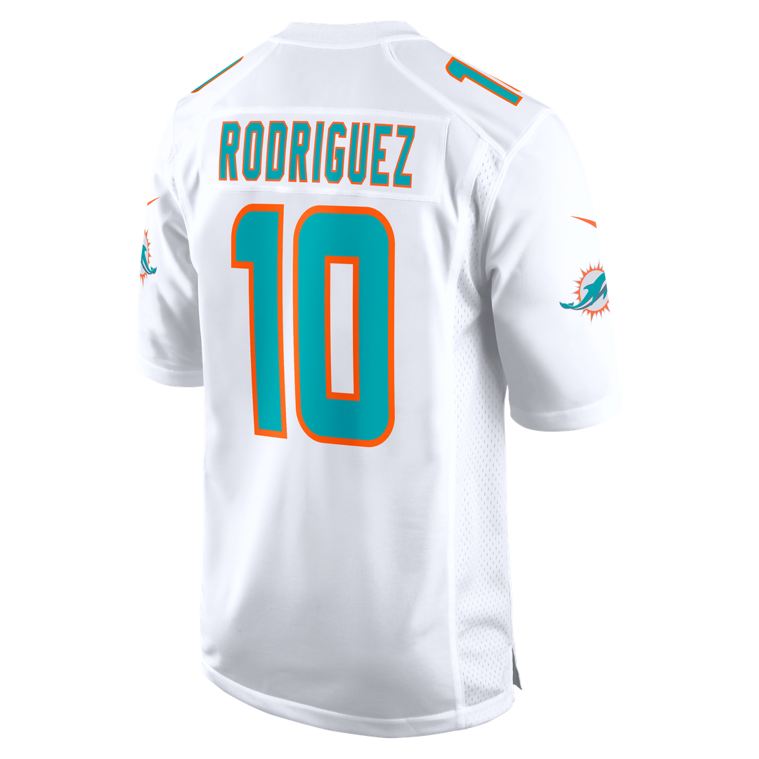 Men's Miami Dolphins Jacob Rodriguez White Game NFL Football Jersey - view 3