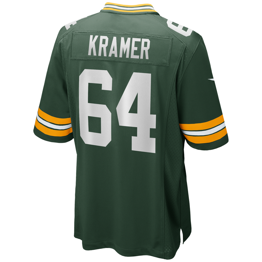 Men's Green Bay Packers Jerry Kramer Green Game NFL Football Jersey - view 3
