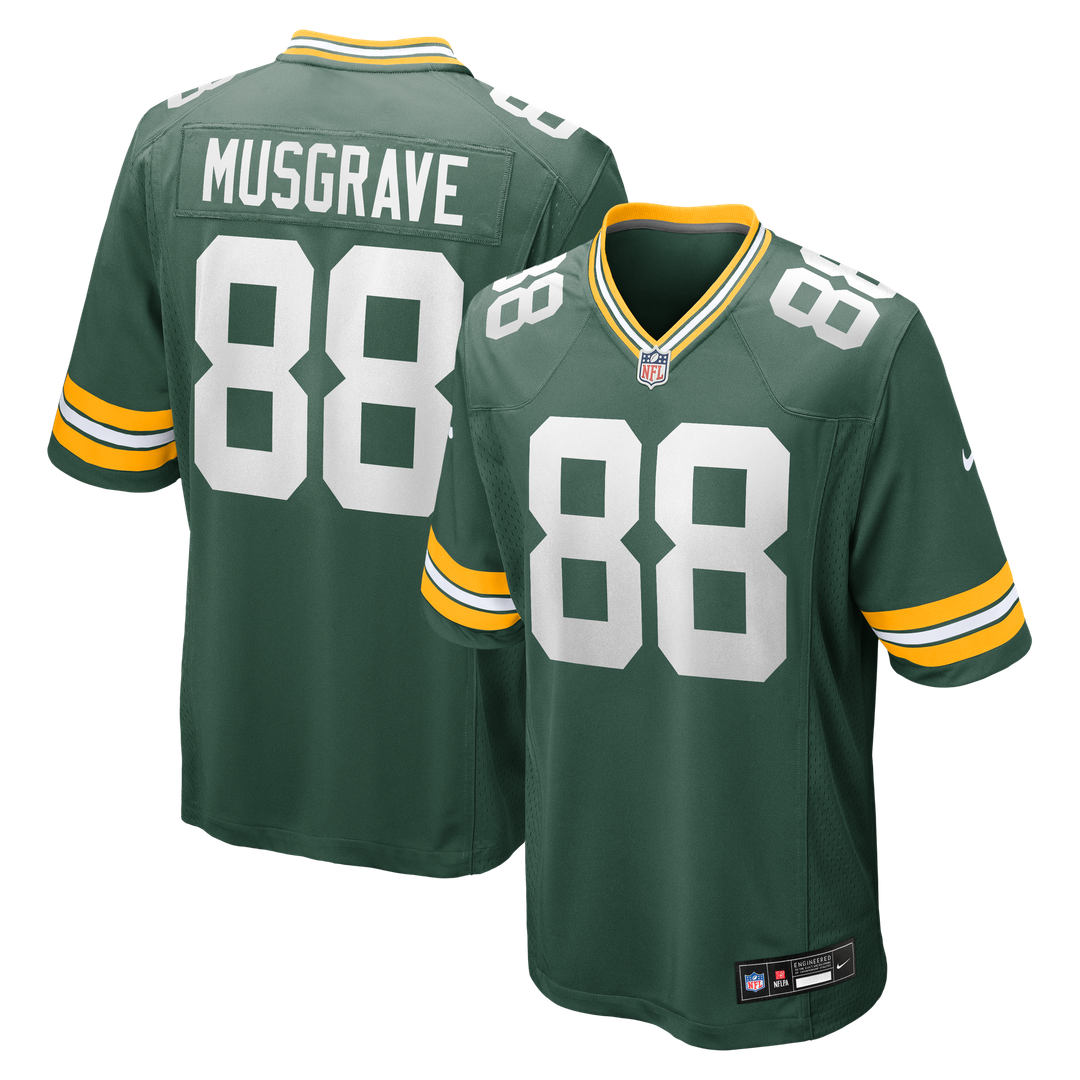 Men's Green Bay Packers Luke Musgrave Green Game NFL Football Jersey - view 1