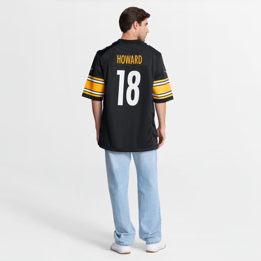 Men's Pittsburgh Steelers Will Howard Black Team Game NFL Football Jersey - view 8