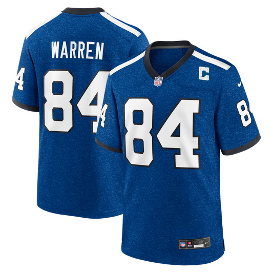 Men's Indianapolis Colts Tyler Warren Heather Royal Alternate 2 Indiana Nights Game NFL Football Jersey - view 1