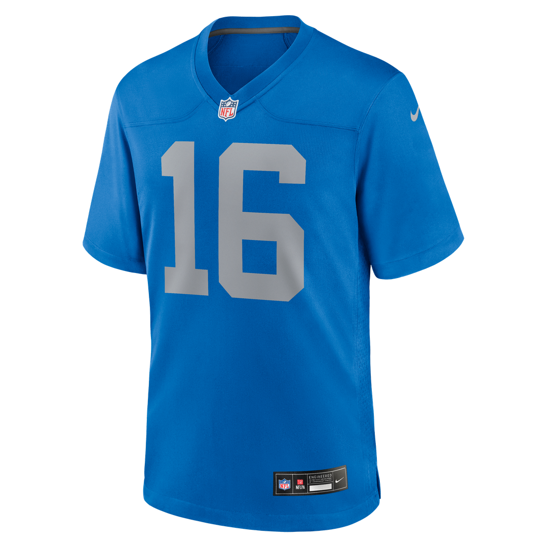 Men's Detroit Lions Jared Goff Blue Alternate Game NFL Football Jersey - view 7