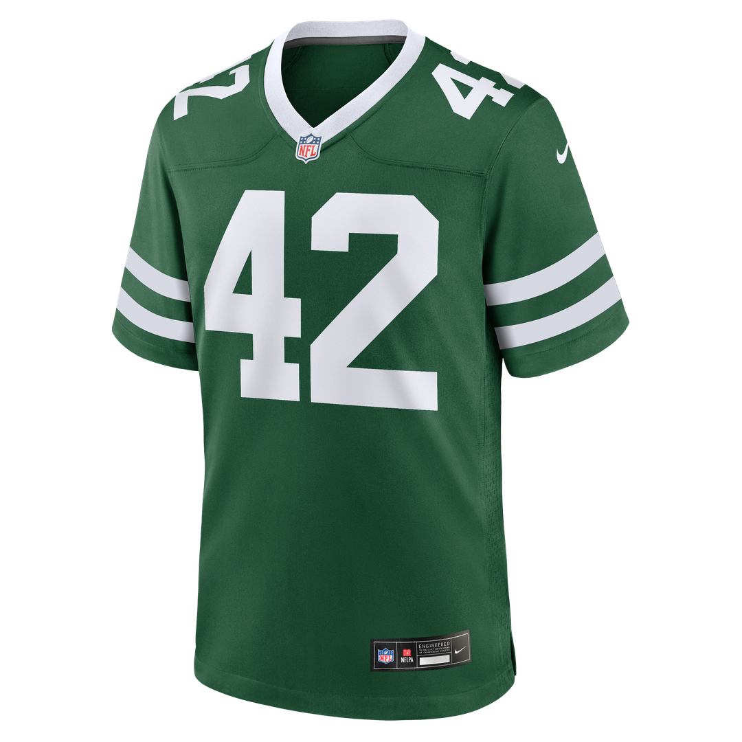 Men's New York Jets Thomas Hennessy Legacy Green Team Game NFL Football Jersey - view 2