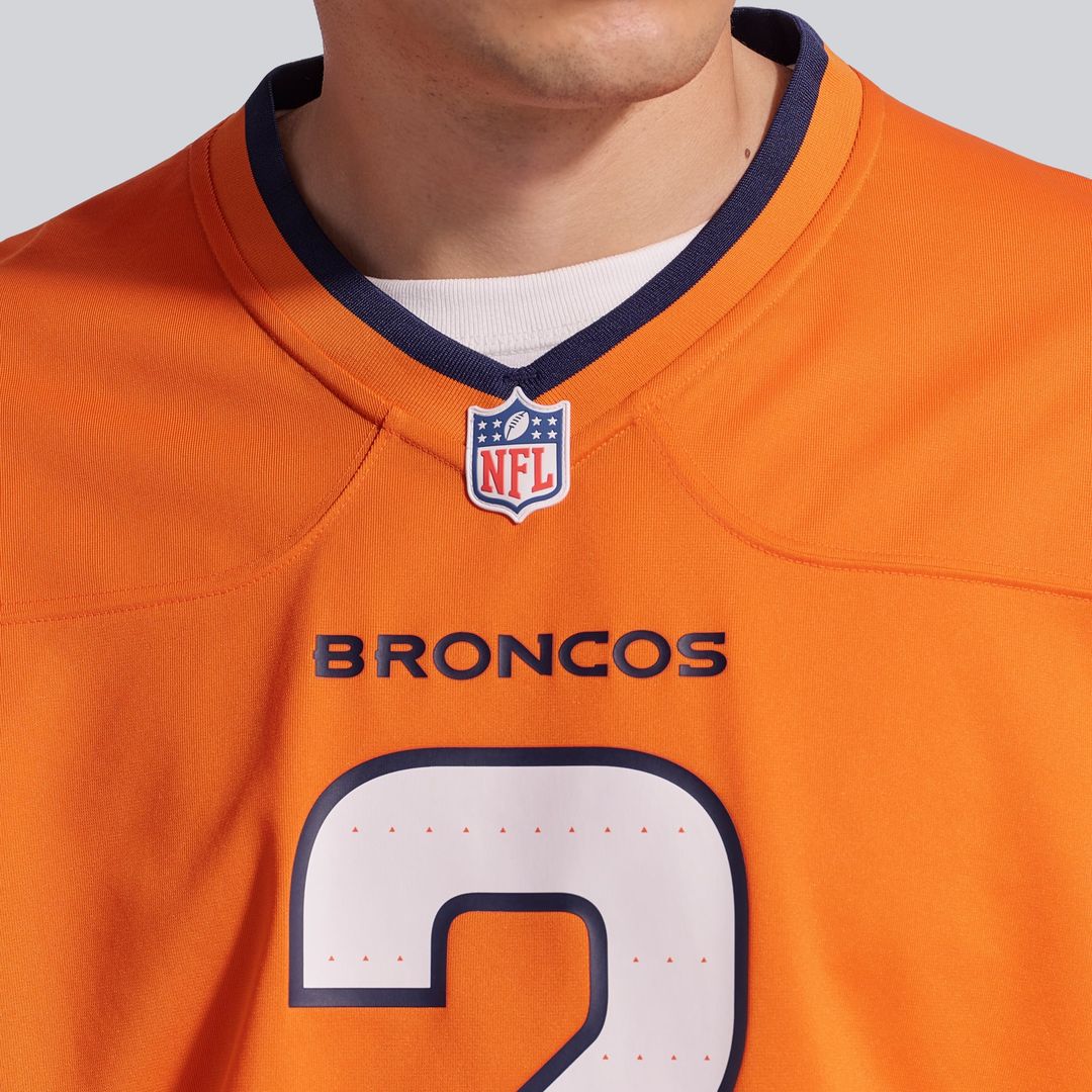 Men's Denver Broncos Patrick Surtain II Orange Team Game NFL Football Jersey - view 9