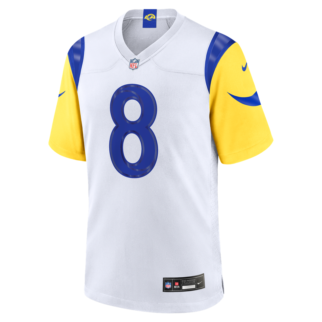 Men's Los Angeles Rams Jared Verse White White Game NFL Football Jersey - view 7