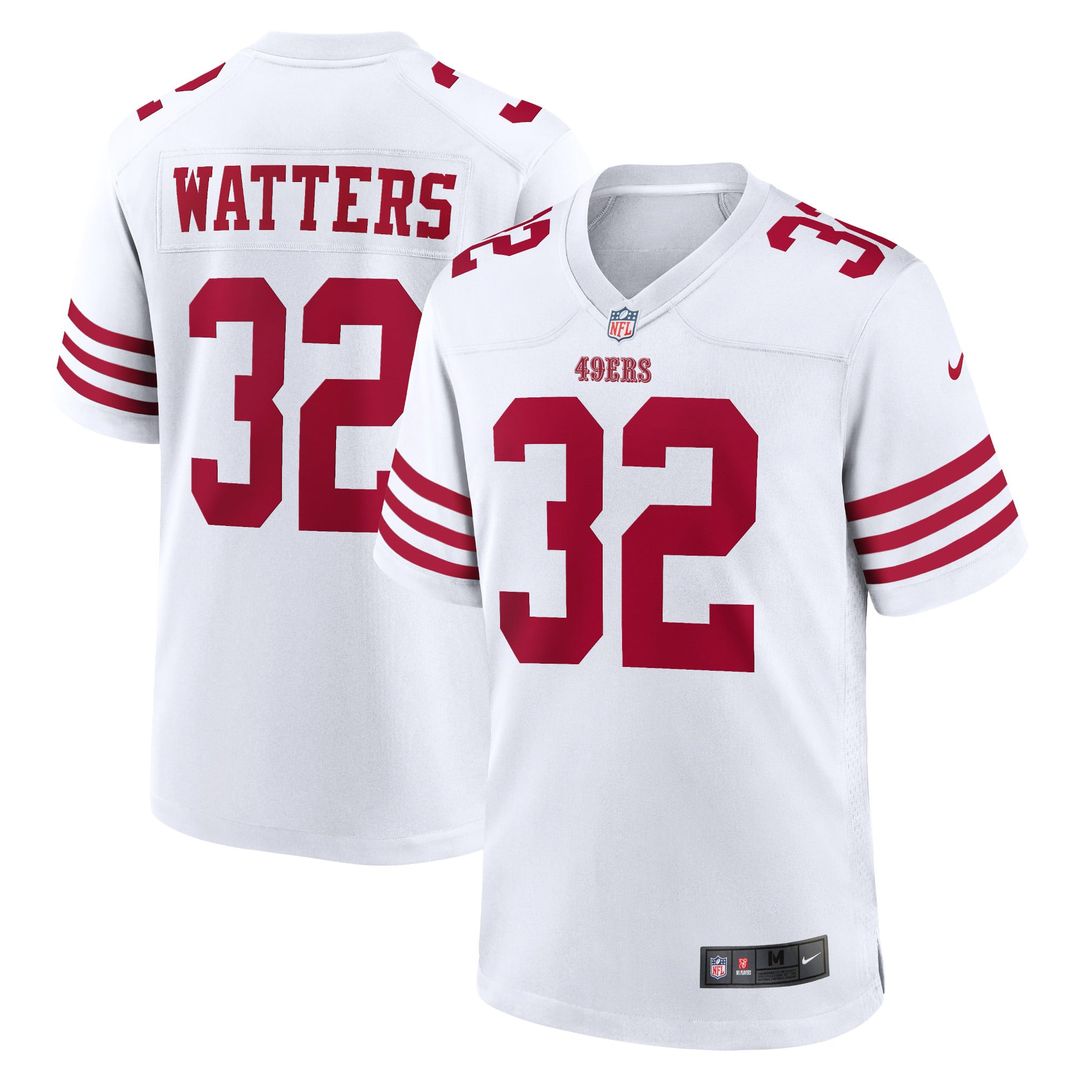 Men's San Francisco 49ers Ricky Watters White Retired Player Game NFL Football Jersey - view 1