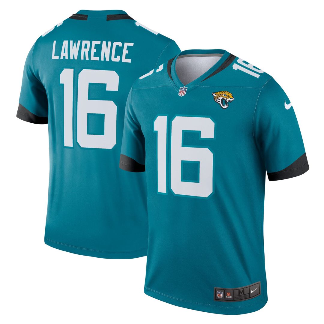 Men's Jacksonville Jaguars Trevor Lawrence Teal Legend Player NFL Football Performance Top - view 1
