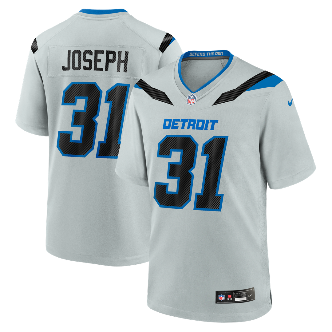 Men's Detroit Lions Kerby Joseph Silver 2026 Rivalries Collection Game NFL Football Jersey - view 1