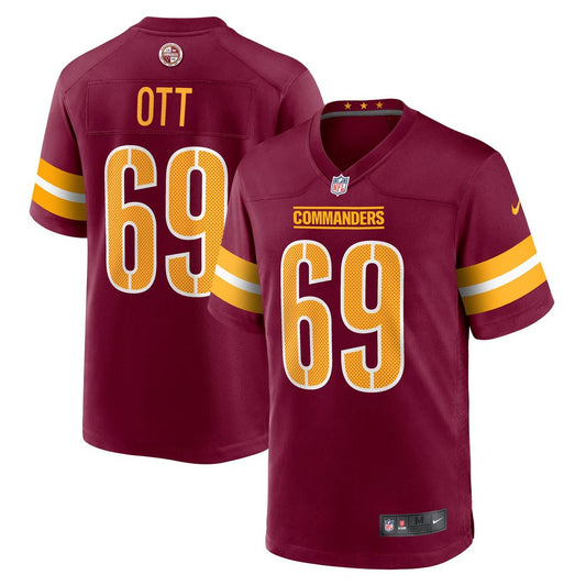 Men's Washington Commanders Tyler Ott Burgundy Game NFL Football Jersey - view 1