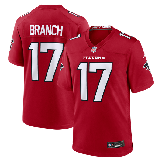 Men's Atlanta Falcons Zachariah Branch Red Team Game NFL Football Jersey - view 1