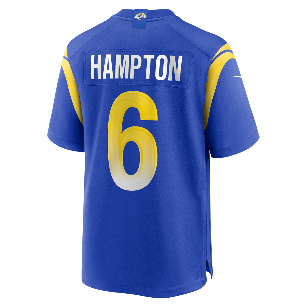 Men's Los Angeles Rams Nick Hampton Royal Team Game NFL Football Jersey - view 3