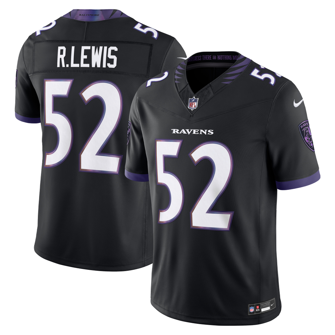 Men's Baltimore Ravens Ray Lewis Black Alternate Stitched Retired Player Limited NFL Football Jersey - view 1