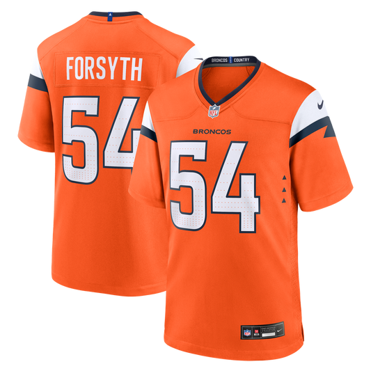 Men's Denver Broncos Alex Forsyth Orange Team Game NFL Football Jersey - view 1
