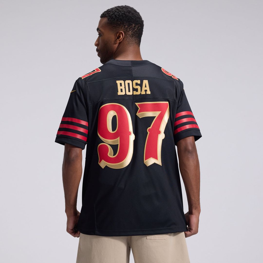 Men's San Francisco 49ers Nick Bosa Black Rivalries Collection Stitched Limited NFL Football Jersey - view 4