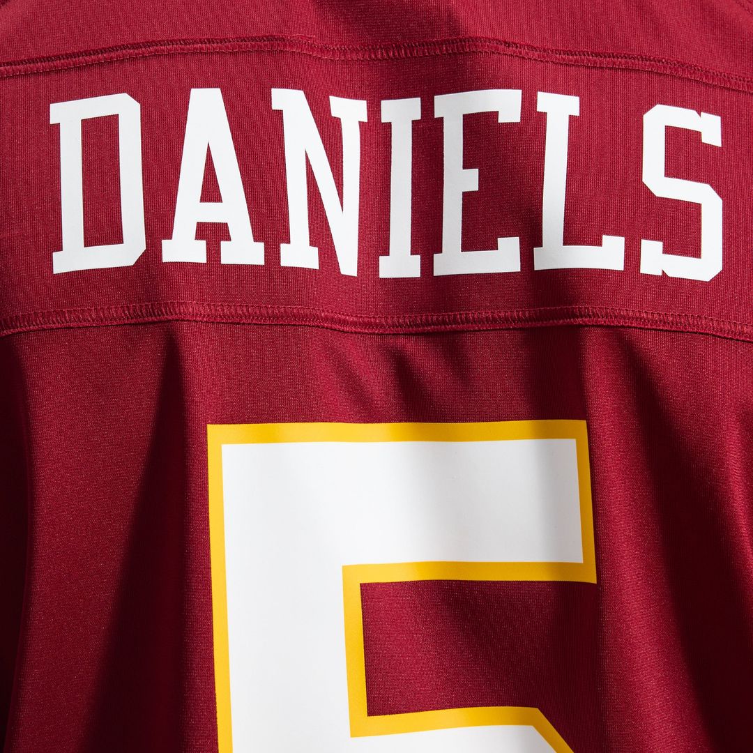 Men's Washington Commanders Jayden Daniels Burgundy Game NFL Football Jersey - view 12