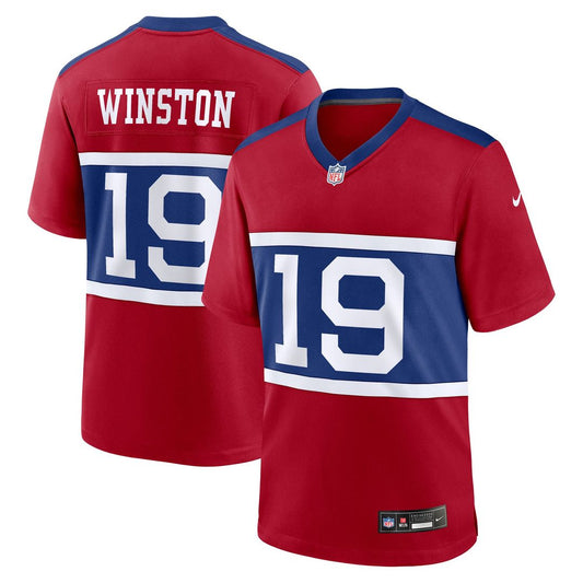 Men's New York Giants Jameis Winston Century Red Alternate Game NFL Football Jersey - view 1