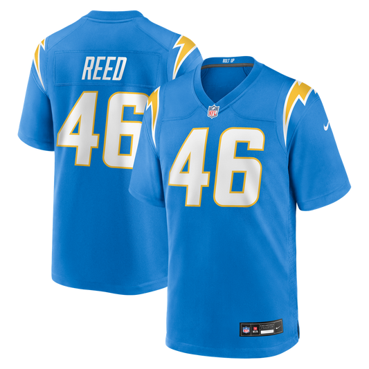 Men's Los Angeles Chargers Nikko Reed Powder Blue Team Game NFL Football Jersey - view 1