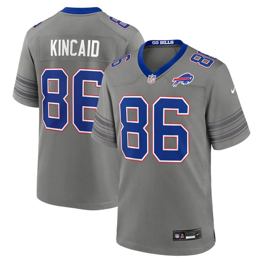 Men's Buffalo Bills Dalton Kincaid Gray Nickel City Game NFL Football Jersey - view 1
