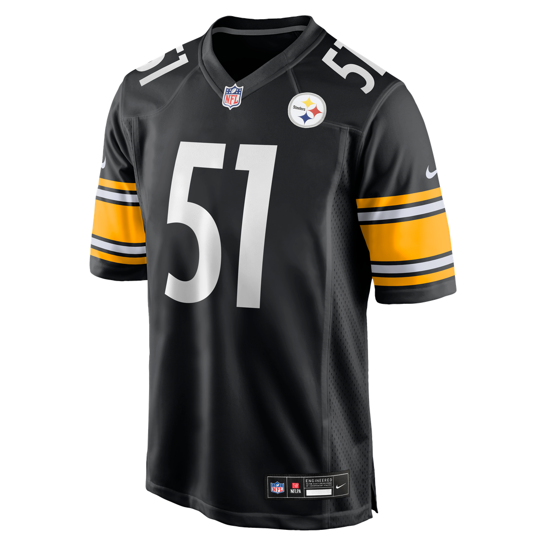 Men's Pittsburgh Steelers Nick Herbig Black Game NFL Football Jersey - view 2