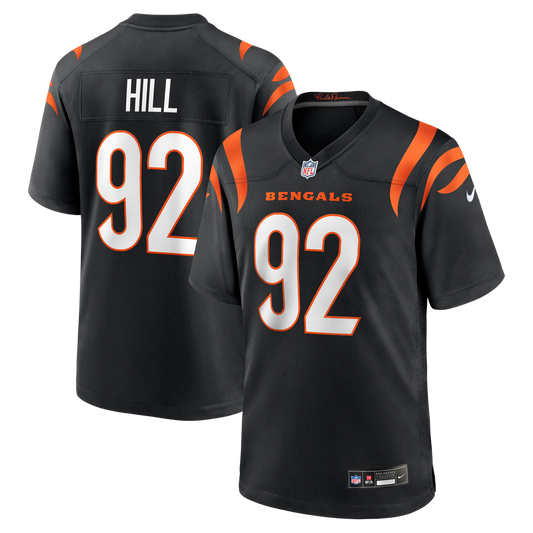 Men's Cincinnati Bengals B.J. Hill Black Game NFL Football Jersey - view 1