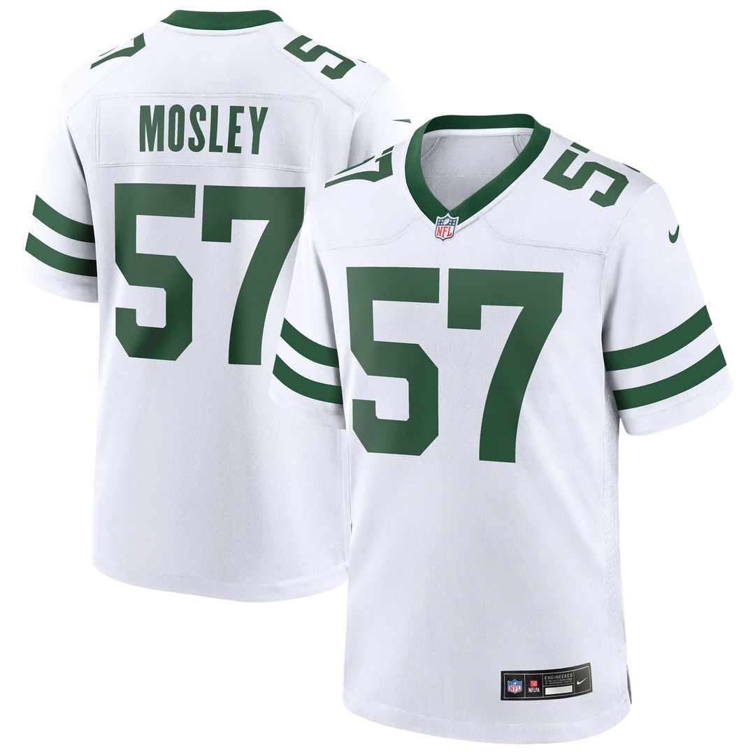 Men's New York Jets C.J. Mosley Legacy White Game NFL Football Jersey - view 4