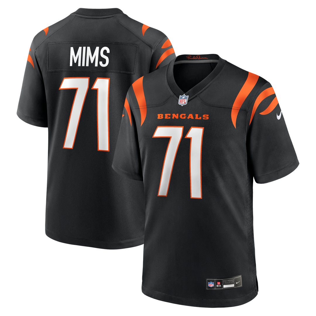 Men's Cincinnati Bengals Amarius Mims Black Player Game NFL Football Jersey - view 1