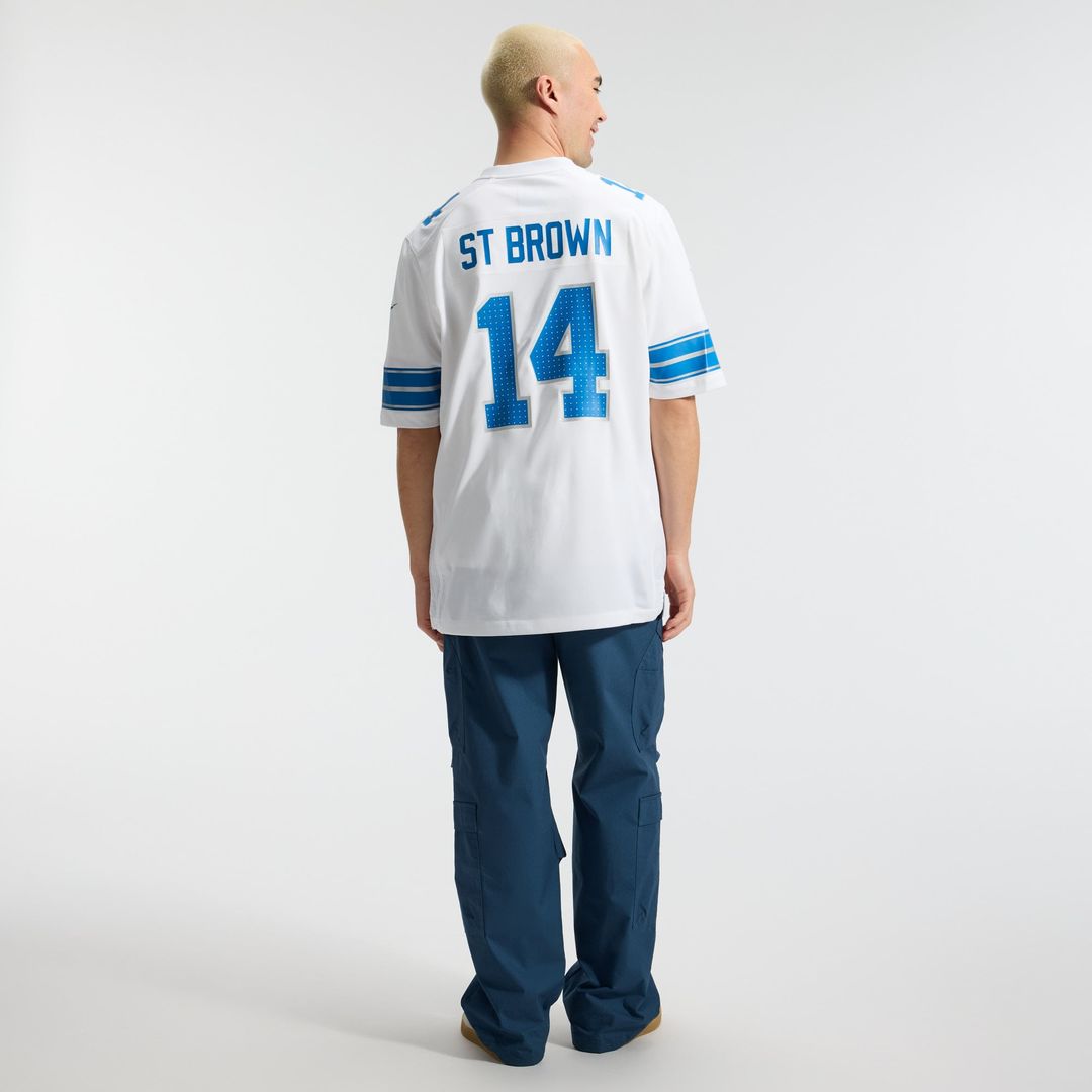 Men's Detroit Lions Amon-Ra St. Brown Blue Game NFL Football Jersey - view 32