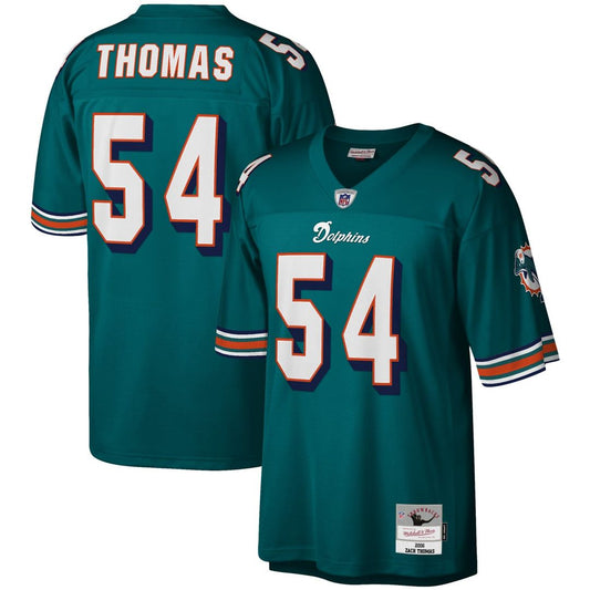 Men's Miami Dolphins Zach Thomas Aqua Legacy Replica NFL Football Jersey - view 1