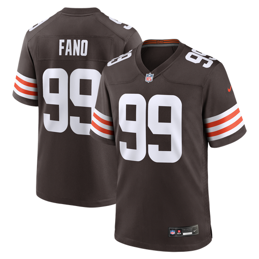 Men's Cleveland Browns Logan Fano Brown Team Game NFL Football Jersey - view 1